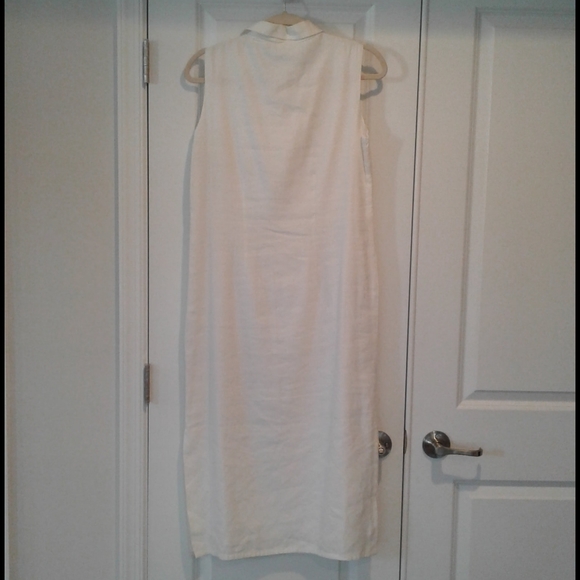 Sherry Taylor Collared Sleeveless Ivory Maxi Dress - Size Small - Picture 3 of 6